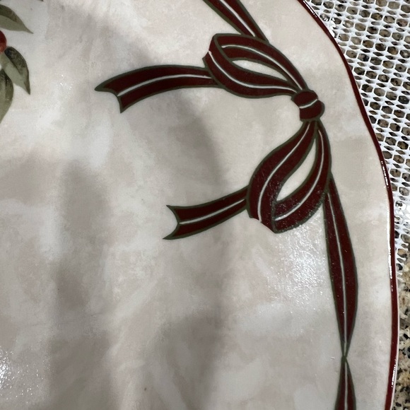 222 Fifth Yuletide Celebration Oval Serving Platter - 3 available - Picture 6 of 7